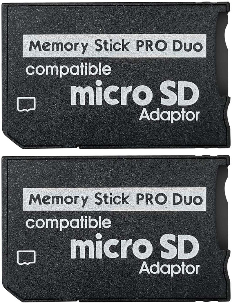 UCEC Memory Stick Pro Duo Adapter, PSP SD Card Adapter Micro SD to MS Pro Duo Card Converter, PSP Memory Stick for 1000 2000 3000, 2 Pack - Image 1
